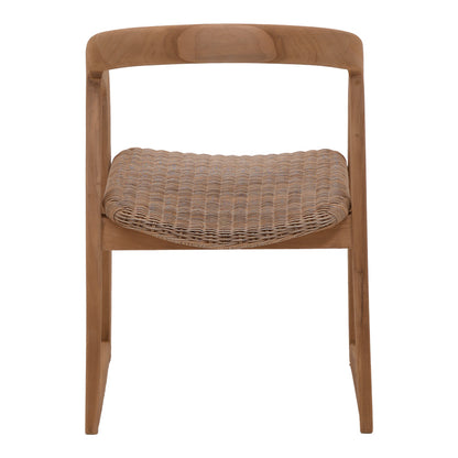 Armchair Somalia pakoworld aluminium skeleton with teak wood leg in natural shade and brown pe rattan 57x62x80cm