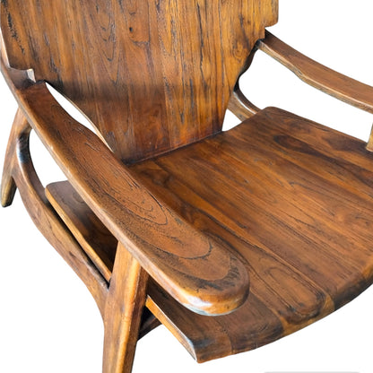 Armchair Brazin pakoworld dark brown teakwood 72x71x77cm