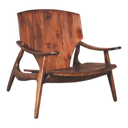 Armchair Brazin pakoworld dark brown teakwood 72x71x77cm