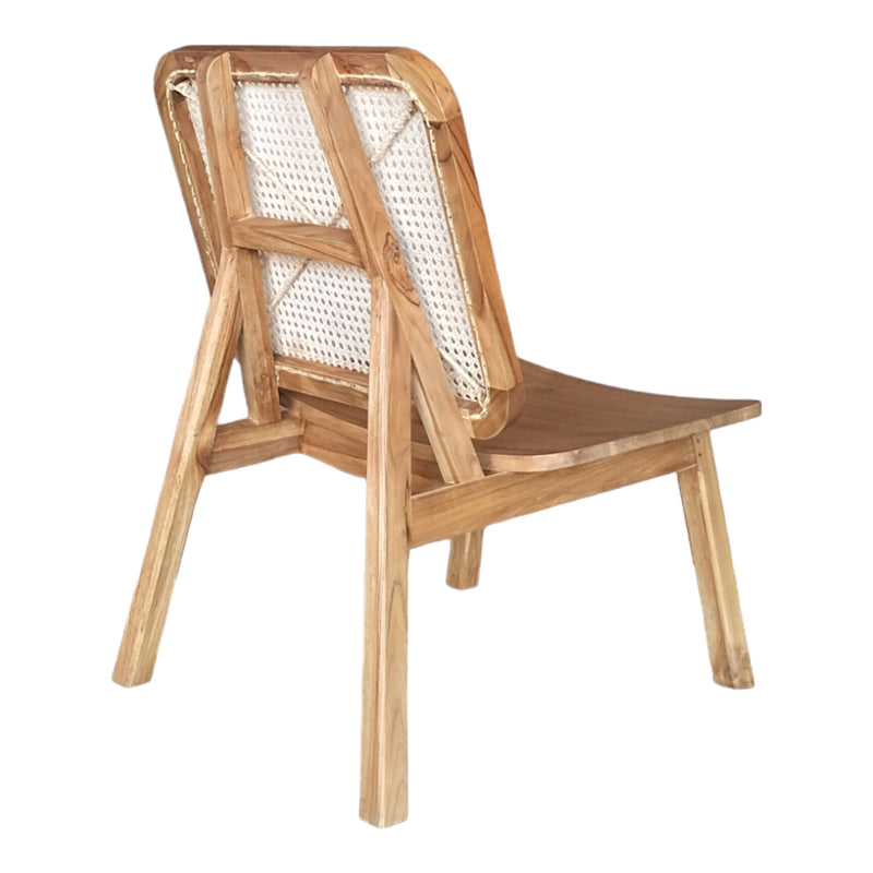 Chair Viborg pakoworld natural teakwood-natural rattan 60x75x87cm