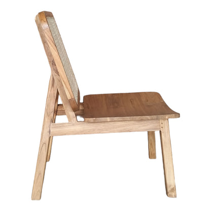 Chair Viborg pakoworld natural teakwood-natural rattan 60x75x87cm
