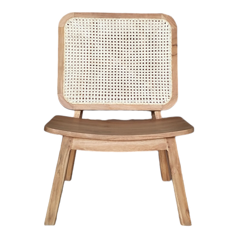 Chair Viborg pakoworld natural teakwood-natural rattan 60x75x87cm