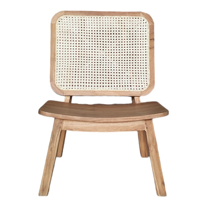 Chair Viborg pakoworld natural teakwood-natural rattan 60x75x87cm