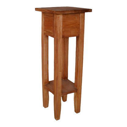 Side table Orkney pakoworld natural color mahogany wood 25x25x67cm