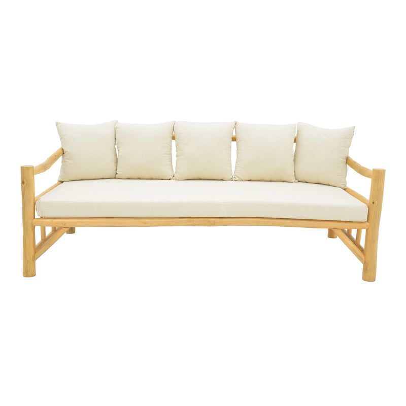 Sofa Roziana pakoworld natural teak wood 210x100x80cm