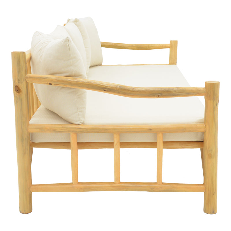 Sofa Roziana pakoworld natural teak wood 210x100x80cm