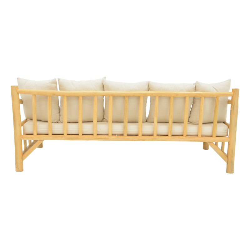 Sofa Roziana pakoworld natural teak wood 210x100x80cm