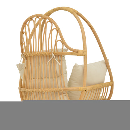 Hanging swing Jorg pakoworld natural rattan-cream cushion 80x59x105cm