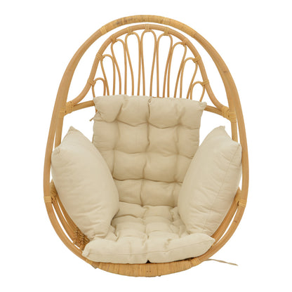 Hanging swing Jorg pakoworld natural rattan-cream cushion 80x59x105cm