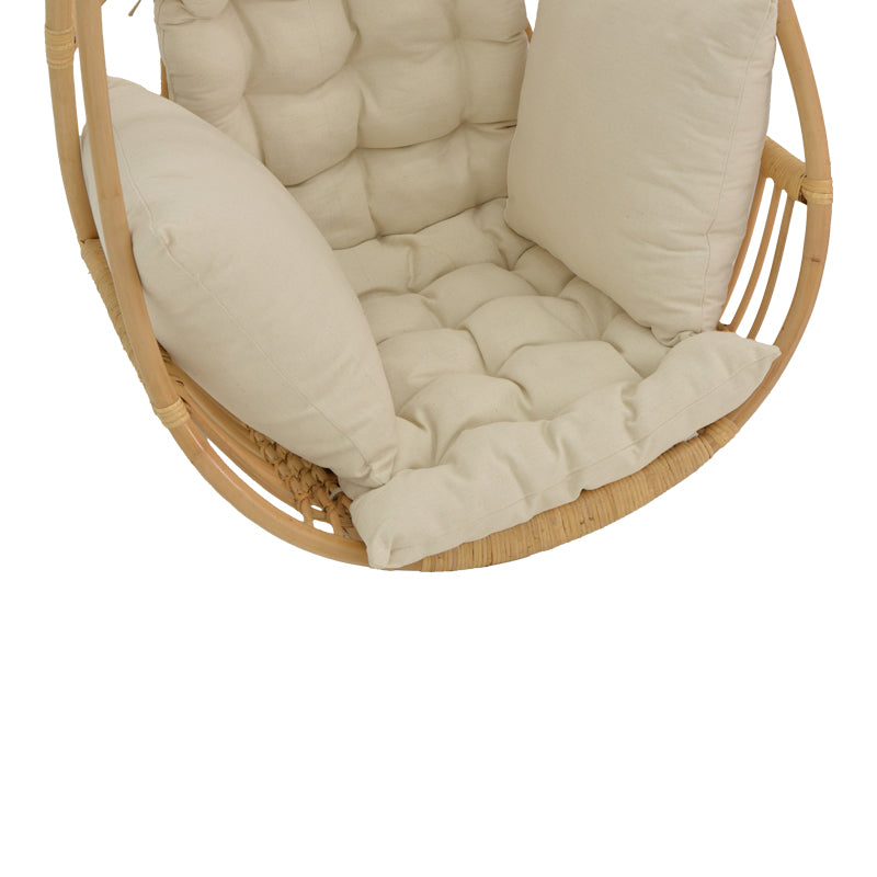 Hanging swing Jorg pakoworld natural rattan-cream cushion 80x59x105cm