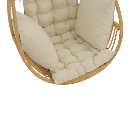 Hanging swing Jorg pakoworld natural rattan-cream cushion 80x59x105cm