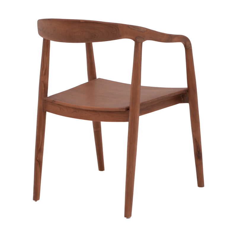 Zonge armchair pakoworld teak wood skeleton In walnut color 54x57x76cm