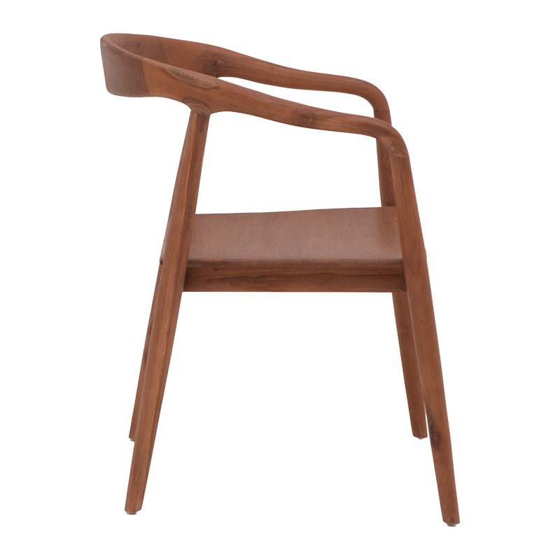 Zonge armchair pakoworld teak wood skeleton In walnut color 54x57x76cm