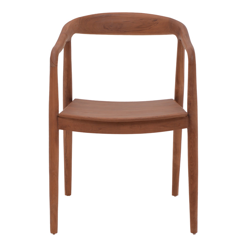 Zonge armchair pakoworld teak wood skeleton In walnut color 54x57x76cm