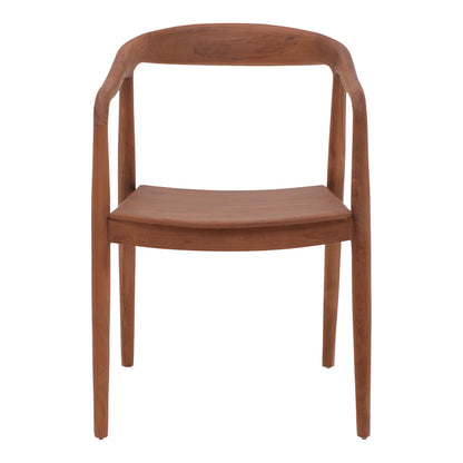 Zonge armchair pakoworld teak wood skeleton In walnut color 54x57x76cm