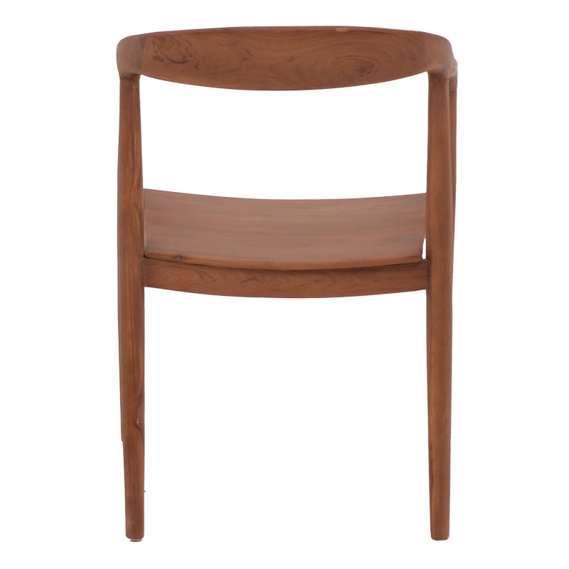 Zonge armchair pakoworld teak wood skeleton In walnut color 54x57x76cm