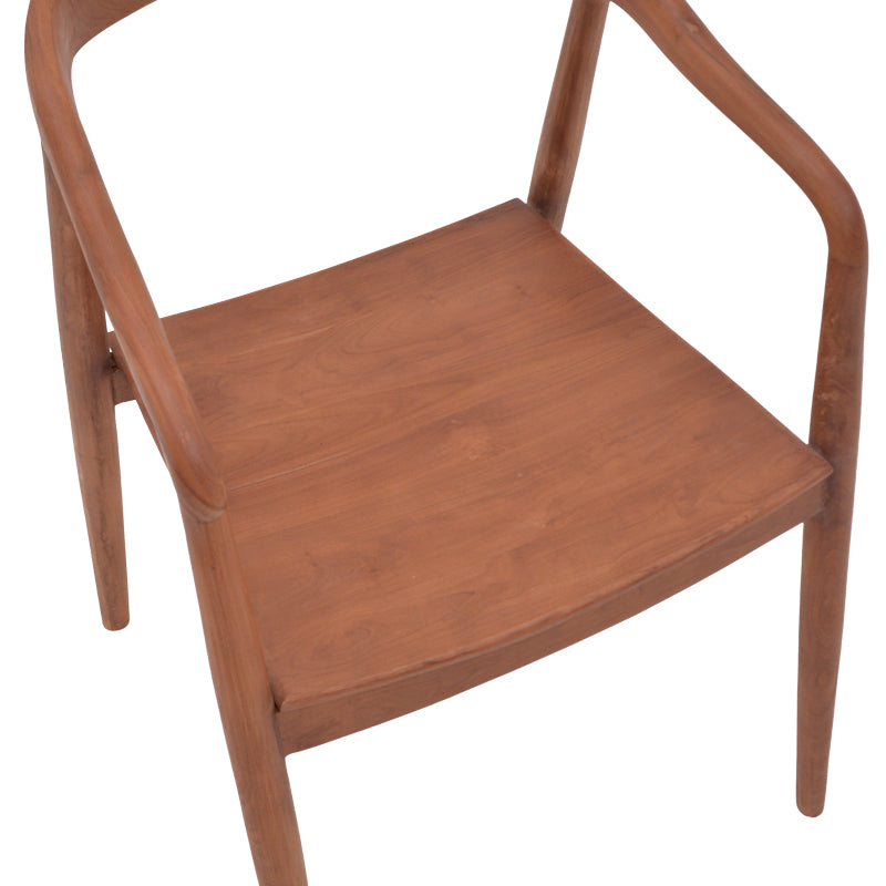 Zonge armchair pakoworld teak wood skeleton In walnut color 54x57x76cm