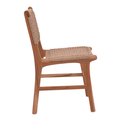 Sponze chair teak wood skeleton and pe rope in natural color 50x58.5x85cm