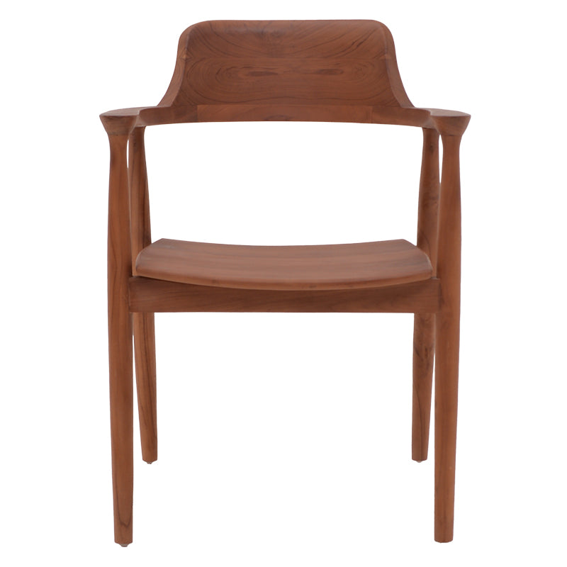 Armchair Jambene pakoworld walnut color teak wood 57x54x79cm