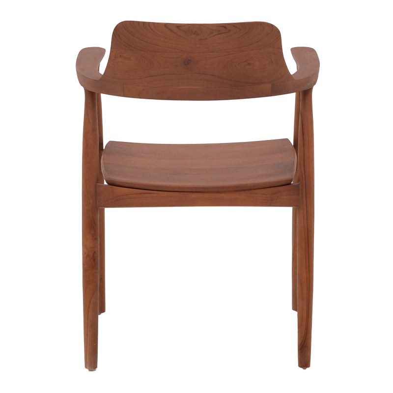 Armchair Jambene pakoworld walnut color teak wood 57x54x79cm