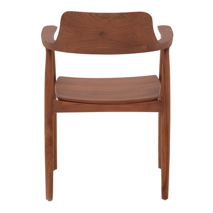 Armchair Jambene pakoworld walnut color teak wood 57x54x79cm