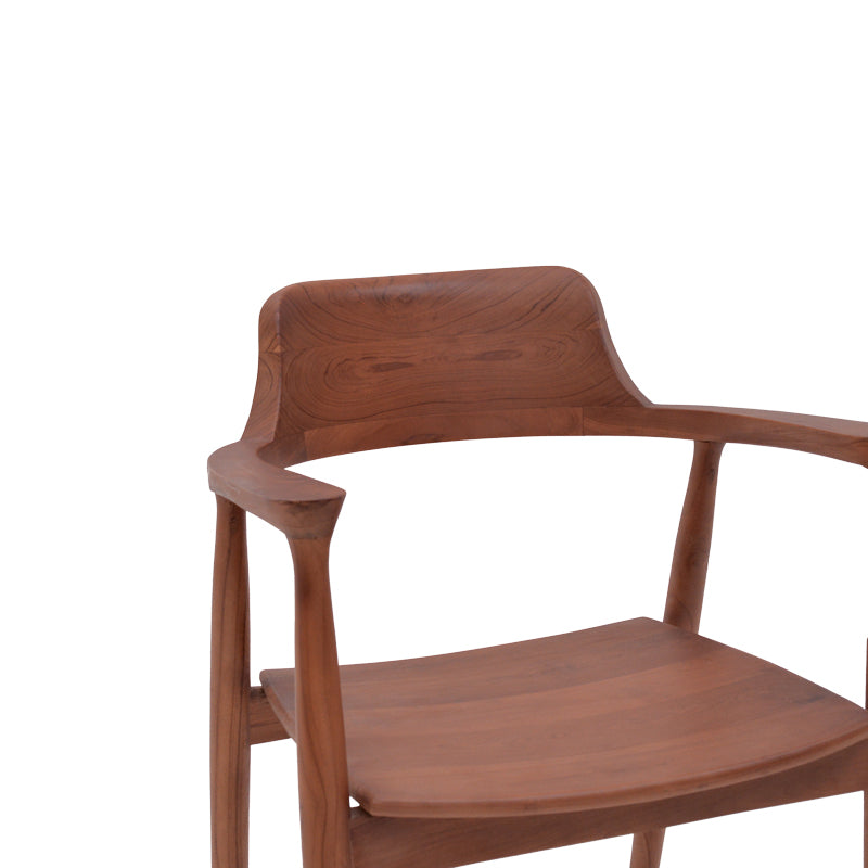 Armchair Jambene pakoworld walnut color teak wood 57x54x79cm