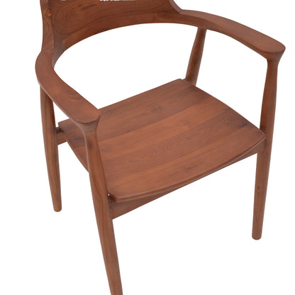 Armchair Jambene pakoworld walnut color teak wood 57x54x79cm