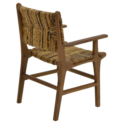 Armchair Refane natural teak wood-straw 55x60x85cm