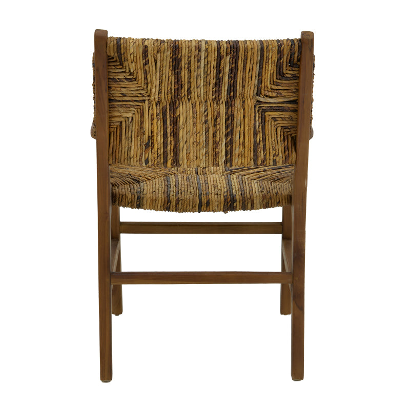 Armchair Refane natural teak wood-straw 55x60x85cm