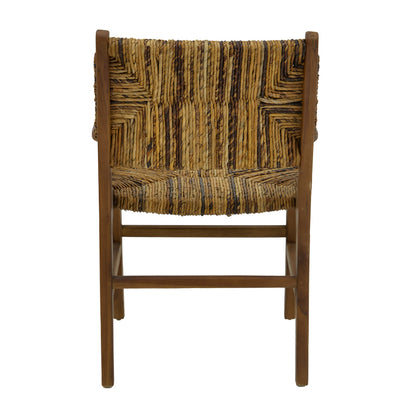Armchair Refane natural teak wood-straw 55x60x85cm