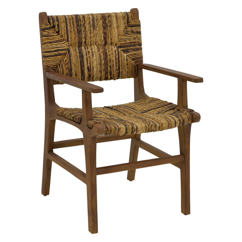 Armchair Refane pakoworld natural teak wood-banana rope 55x60x85cm