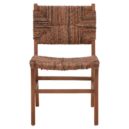 Refane pakoworld chair natural color teak wood and straw 50x58x85cm