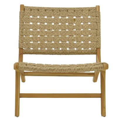 Foldere pakoworld chair natural teak wood-rope 65x78x68cm