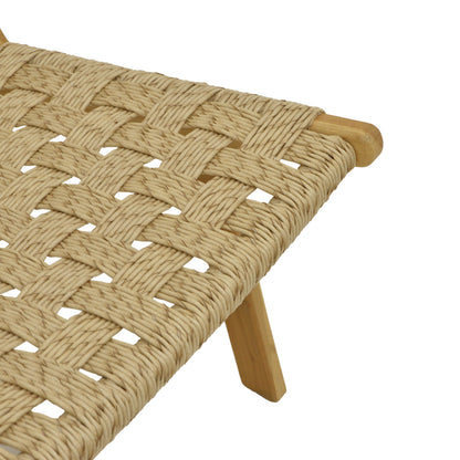 Foldere pakoworld chair natural teak wood-rope 65x78x68cm