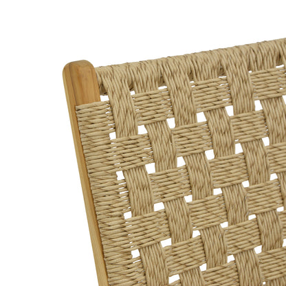 Foldere pakoworld chair natural teak wood-rope 65x78x68cm