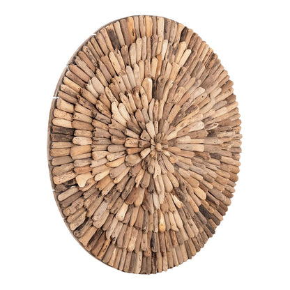 Wall decoration Wargrene pakoworld natural drift wood D100x4cm