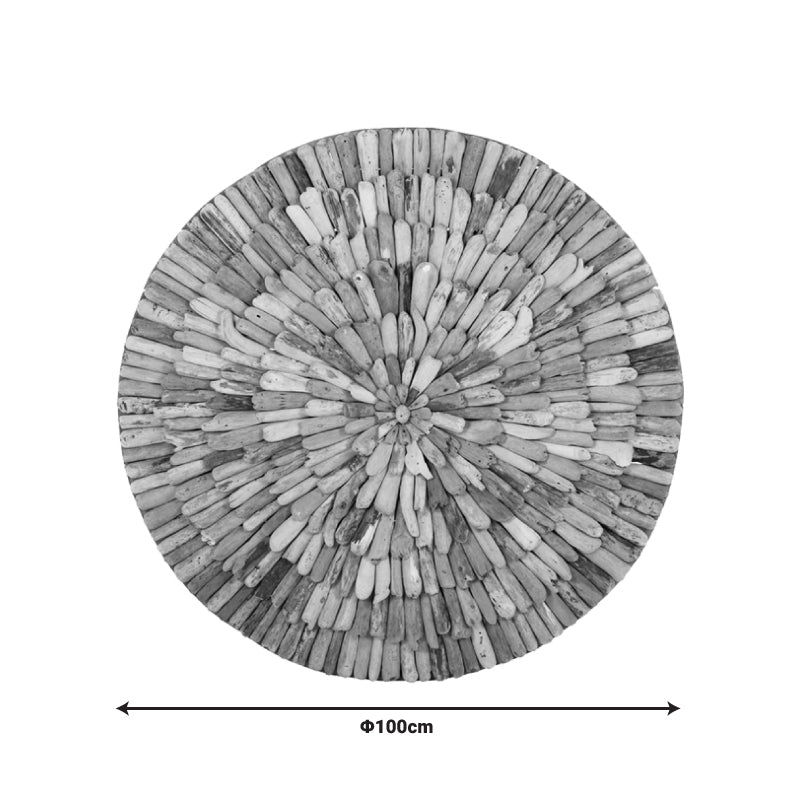 Wall decoration Wargrene pakoworld natural drift wood D100x4cm