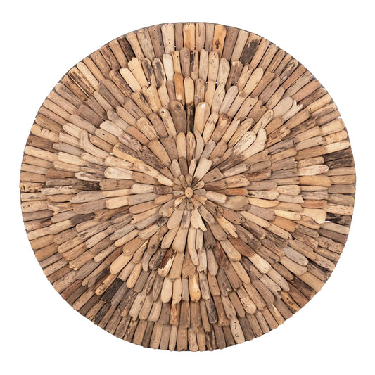 Wall decoration Wargrene pakoworld natural drift wood D100x4cm