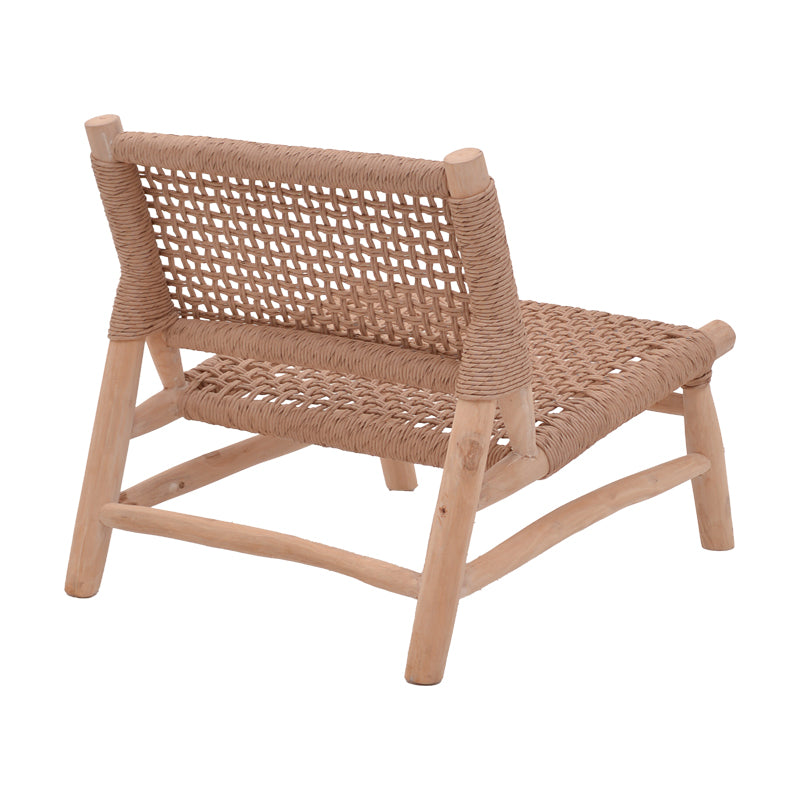 Wanderlene armchair natural color teak wood and rope 67x79x68cm