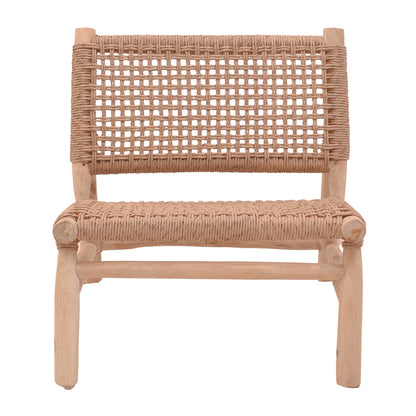 Wanderlene armchair natural color teak wood and rope 67x79x68cm