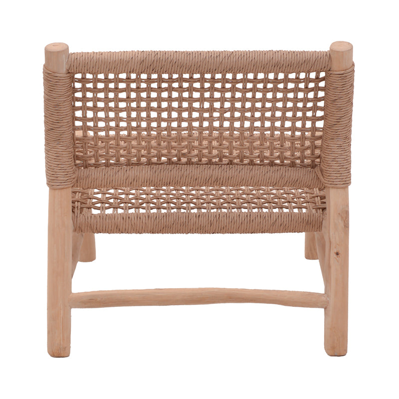 Wanderlene armchair natural color teak wood and rope 67x79x68cm