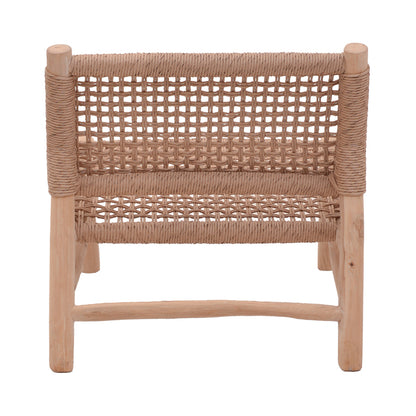 Wanderlene armchair natural color teak wood and rope 67x79x68cm
