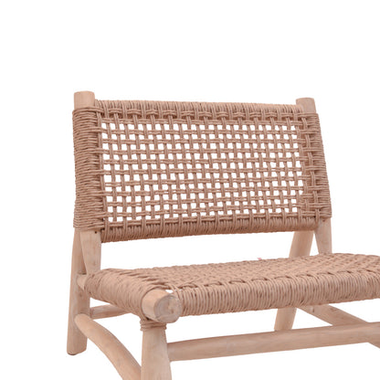Wanderlene armchair natural color teak wood and rope 67x79x68cm