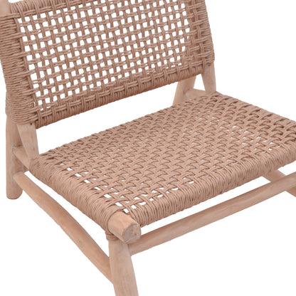 Wanderlene armchair natural color teak wood and rope 67x79x68cm