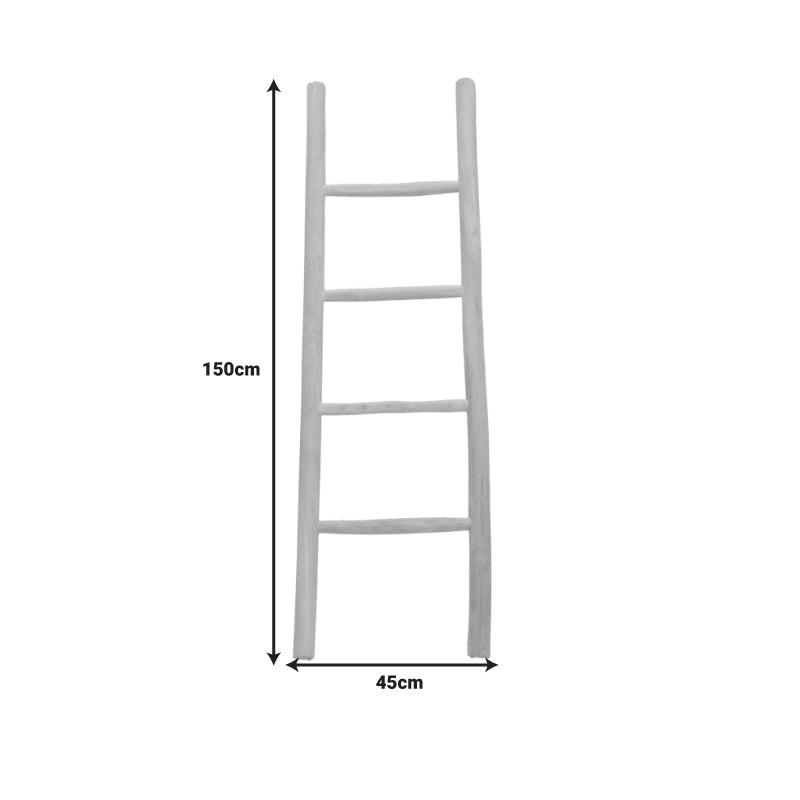 Morjeve ladder natural color teak wood 45x6x150cm