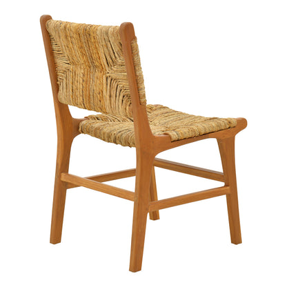 Refane chair natural color teak wood and straw 50x58x85cm