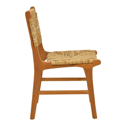 Refane chair natural color teak wood and straw 50x58x85cm