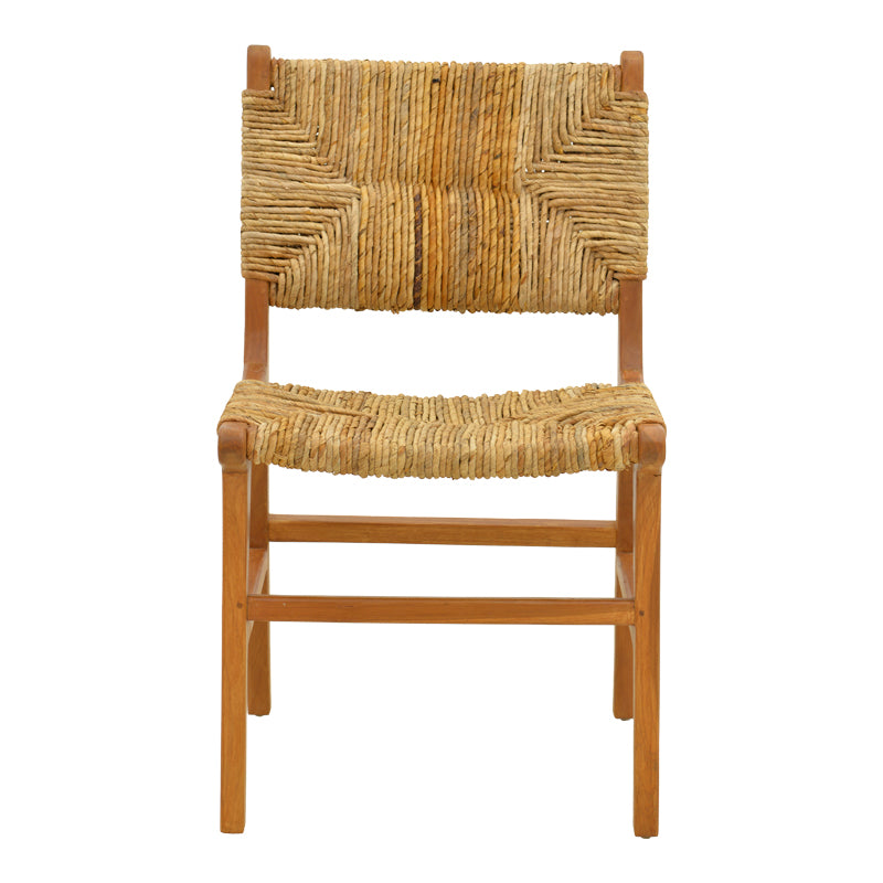 Refane chair natural color teak wood and straw 50x58x85cm