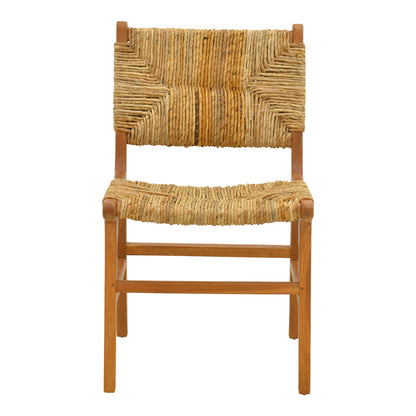 Refane chair natural color teak wood and straw 50x58x85cm