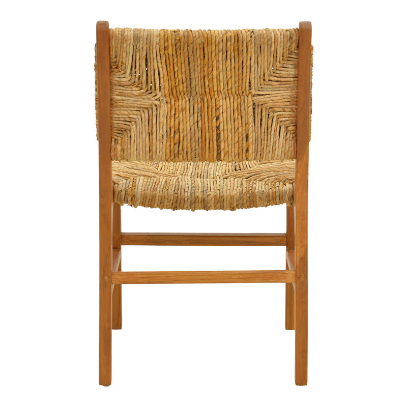 Refane chair natural color teak wood and straw 50x58x85cm